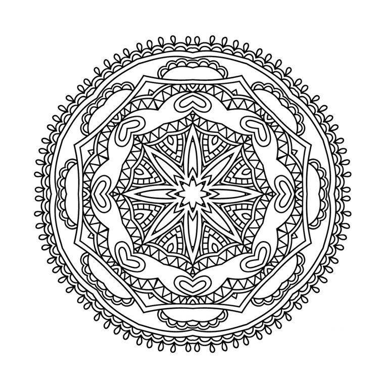 Mandala, Coloriage Mandala En Ligne avec Coloriage De Mandala Difficile A Imprimer