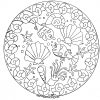 Mandala Coquillages Et Crustacés - Mandalas Sur Le Thème Des concernant Coloriage Sur La Mer À Imprimer