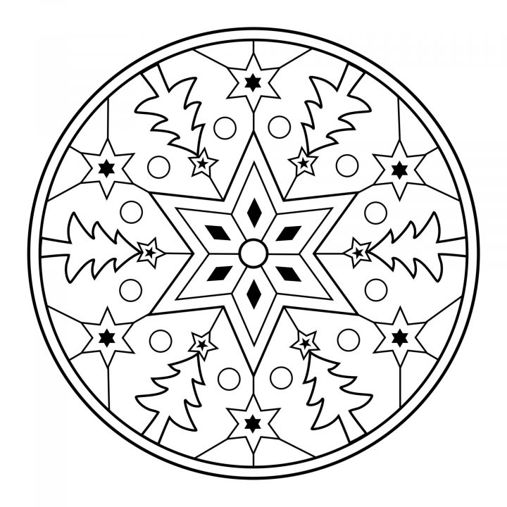 Mandala De Noël Gratuit À Imprimer – Un Max D'idées concernant Mandala À Colorier Et À Imprimer Gratuit