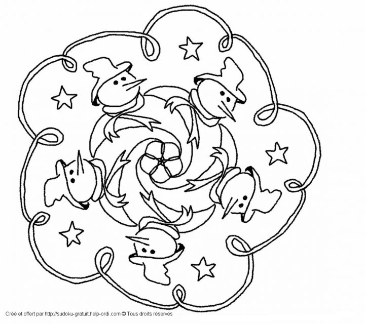 Mandala De Noël Gratuit Coloriage Enfants destiné Sudoku Gratuit Enfant