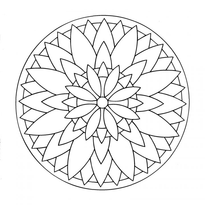 Mandala Étoile – Mandalas Faciles (Pour Enfants) – 100 destiné Mandala Facile À Imprimer