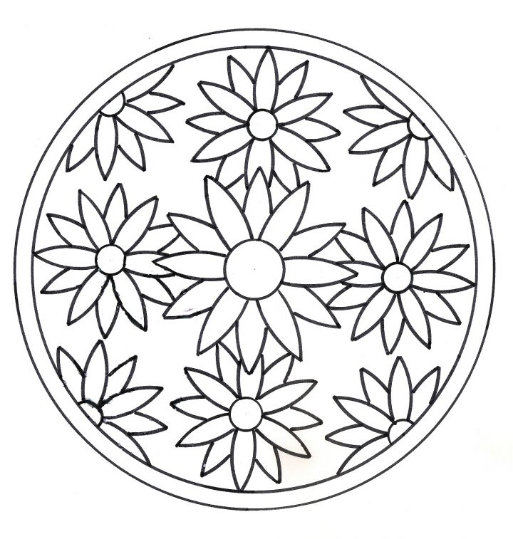 Mandala Fleurs Facile – Le Mandala avec Mandala À Imprimer Facile