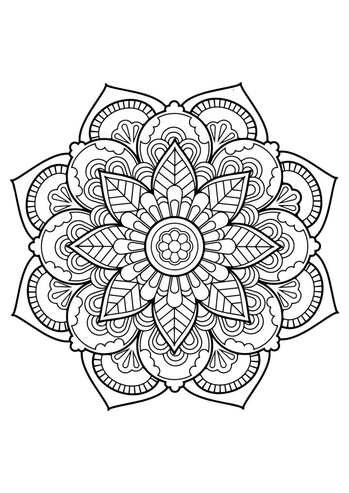 Mandala Livre Gratuit 22 – Mandalas – Coloriages Difficiles concernant Mandala À Colorier Adulte