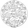 Mandala Poisson En Mer - Mandalas - Coloriages Difficiles concernant Coloriage Sur La Mer À Imprimer