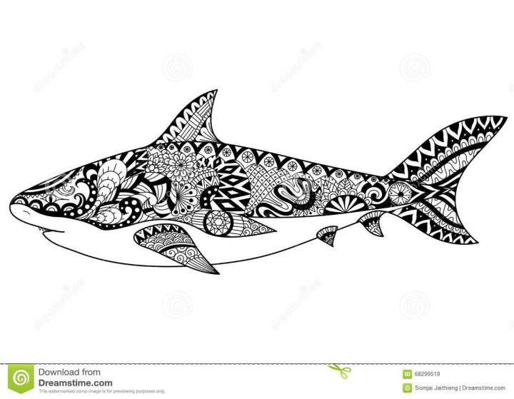 Mandala Requin – Recherche Google | Requin, Art Design, Mandala à Coloriage Requin Blanc Imprimer