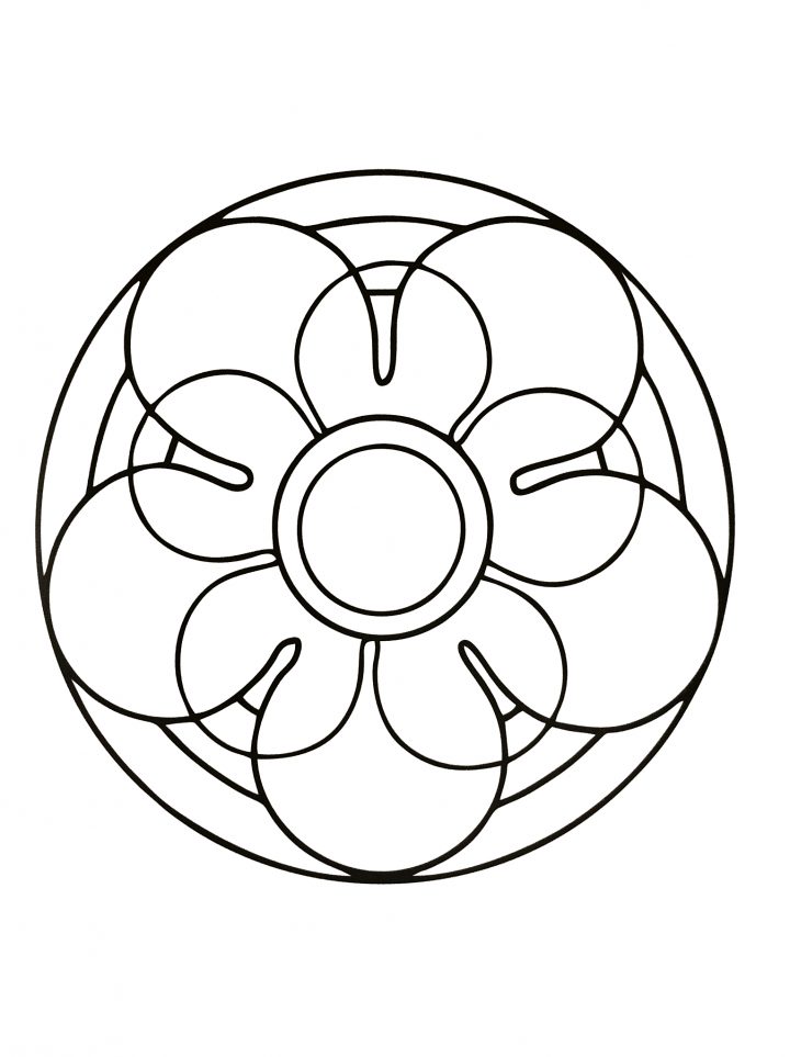 Mandala Simple Pour Les Plus Petits – Mandalas Faciles (Pour dedans Mandala À Imprimer Facile