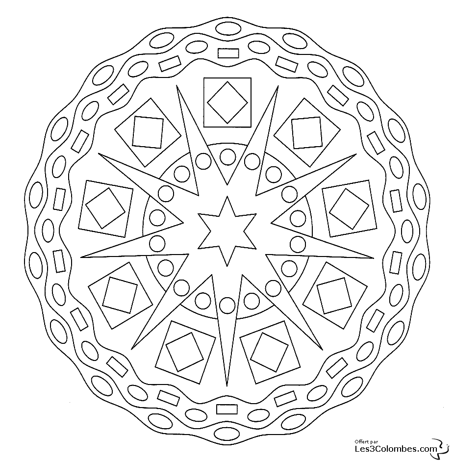 Mandalas #85 (Mandalas) – Printable Coloring Pages destiné Rosace A Imprimer