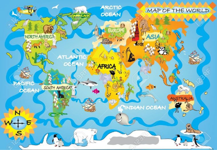 Map Cartoon Images | Carte Du Monde Enfant, Carte Du Monde à Carte Du Monde Pour Enfant