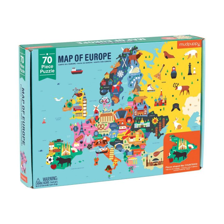 Map Of Europe 70 Piece Puzzle – Mudpuppy dedans Carte De L Europe 2017