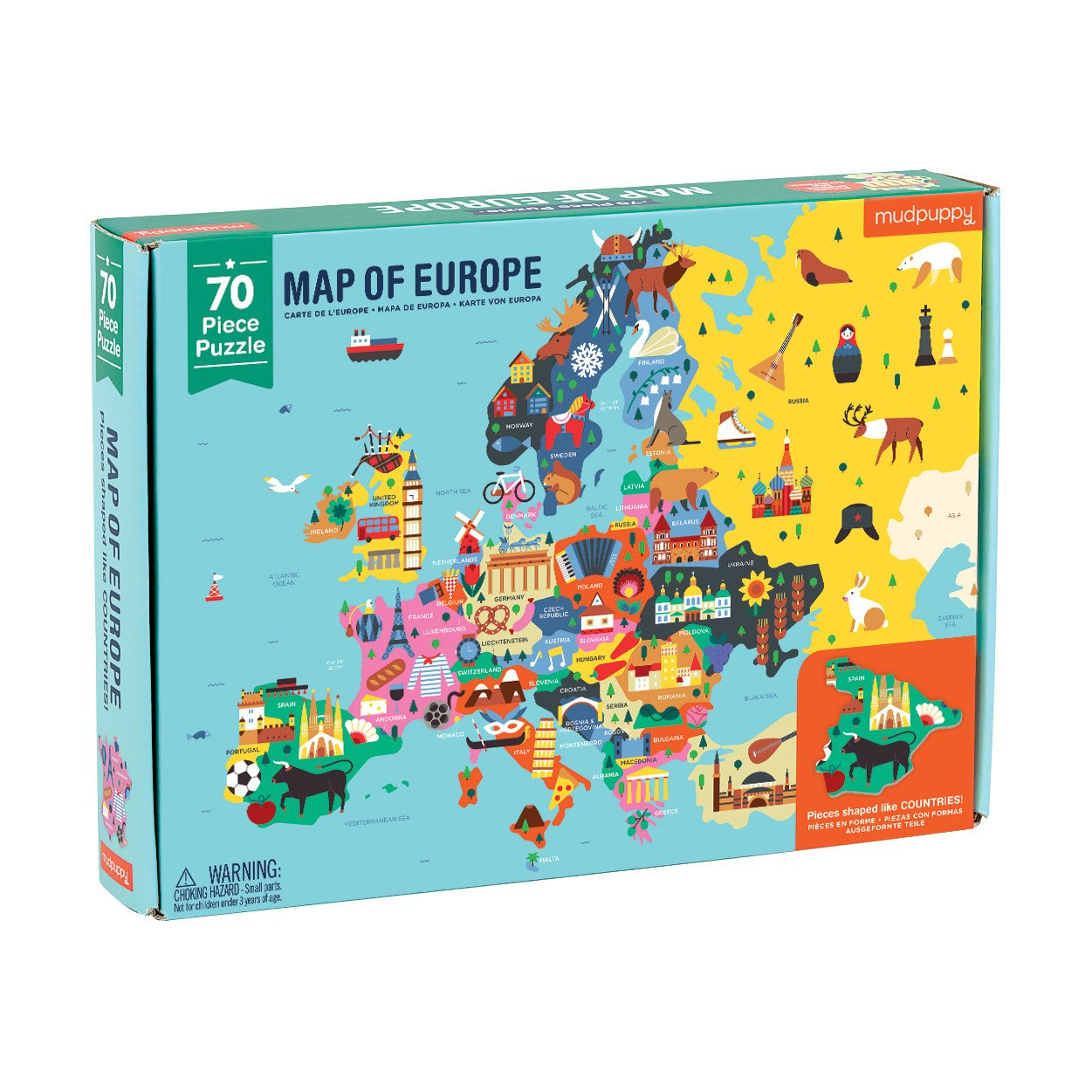 Map Of Europe 70 Piece Puzzle - Mudpuppy dedans Carte De L Europe 2017 