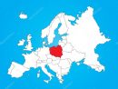 Map Of Europe With A Selected Country Ofpoland — Stock Photo tout Carte Pays D Europe