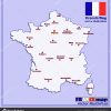 Map Of France With Big Cities. Vector. — Stock Vector concernant Carte De La France Avec Ville