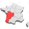 Map Of Nouvelle Aquitaine Region, France pour Carte De France Nouvelle Region