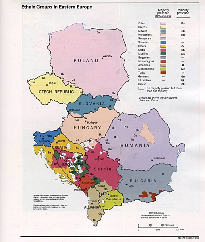 Maps Of Ethnic Groups In Eastern Europe 1993 – Mapa.owje pour Carte Europe De L Est