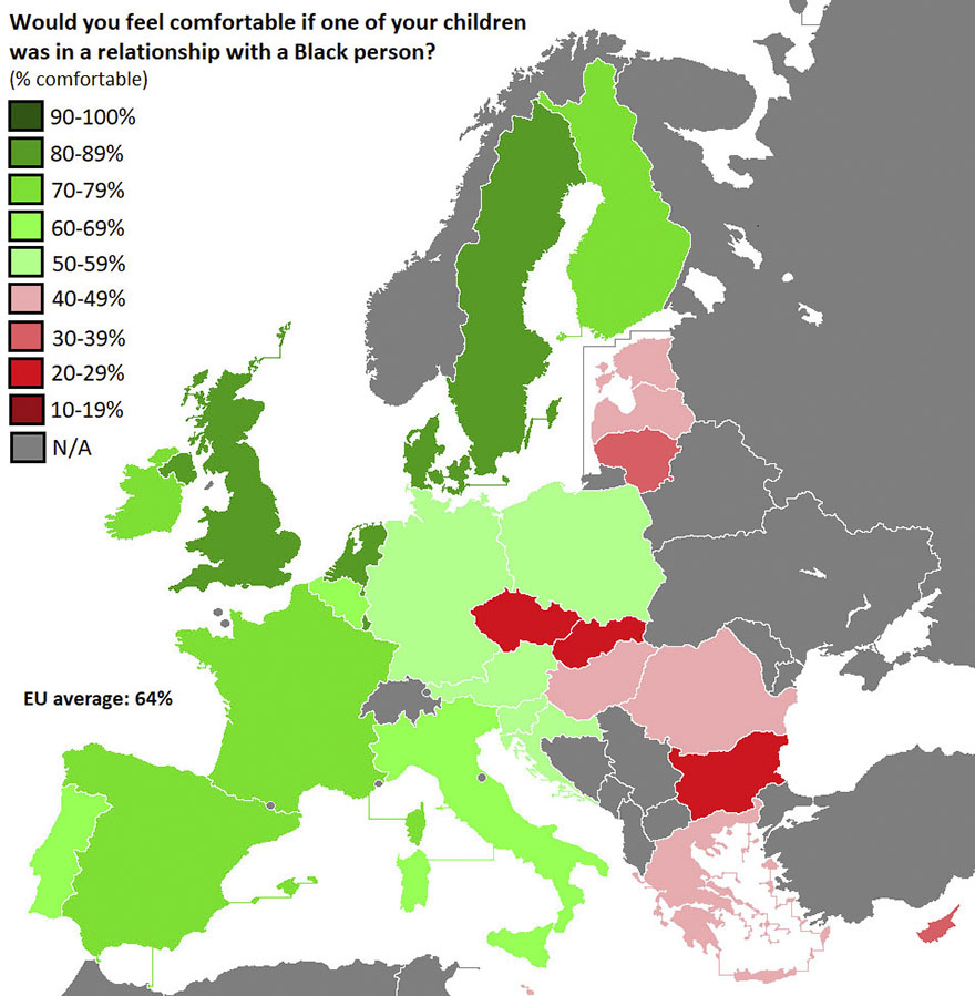 Maps Reveals Europe's Most Racist Countries, And You Won't pour Carte D Europe Avec Pays