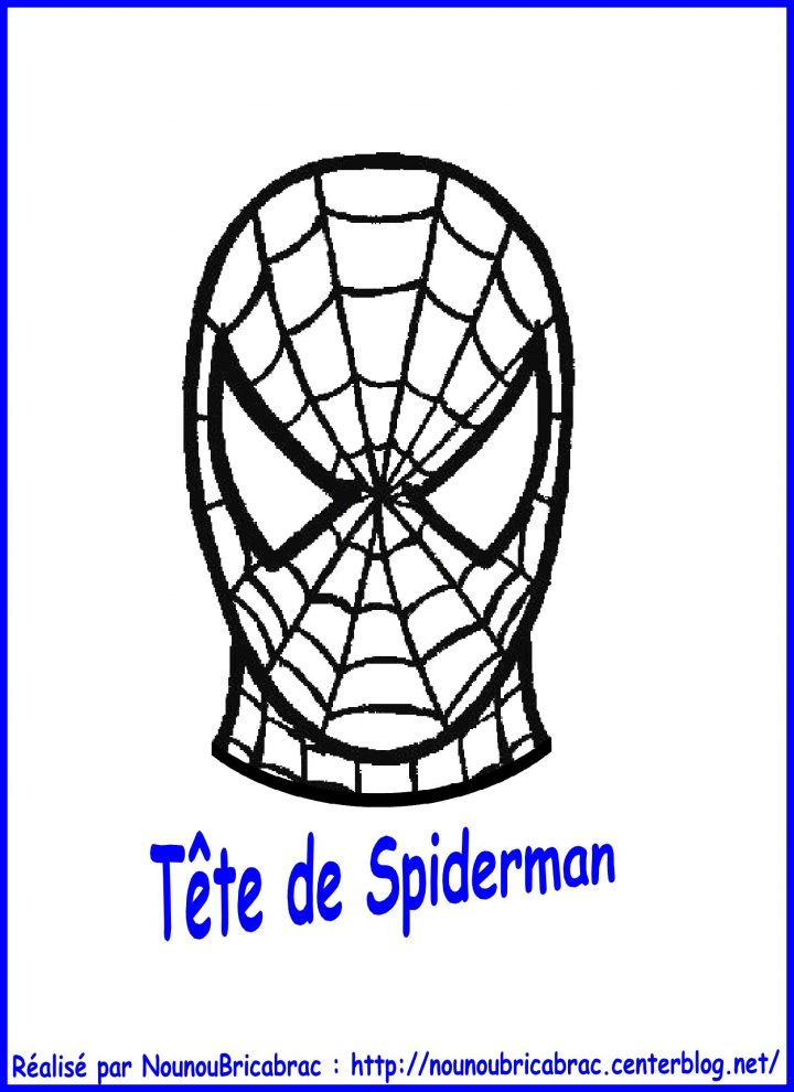 Marionnette Spiderman : Sa Tête tout Tete Spiderman A Imprimer