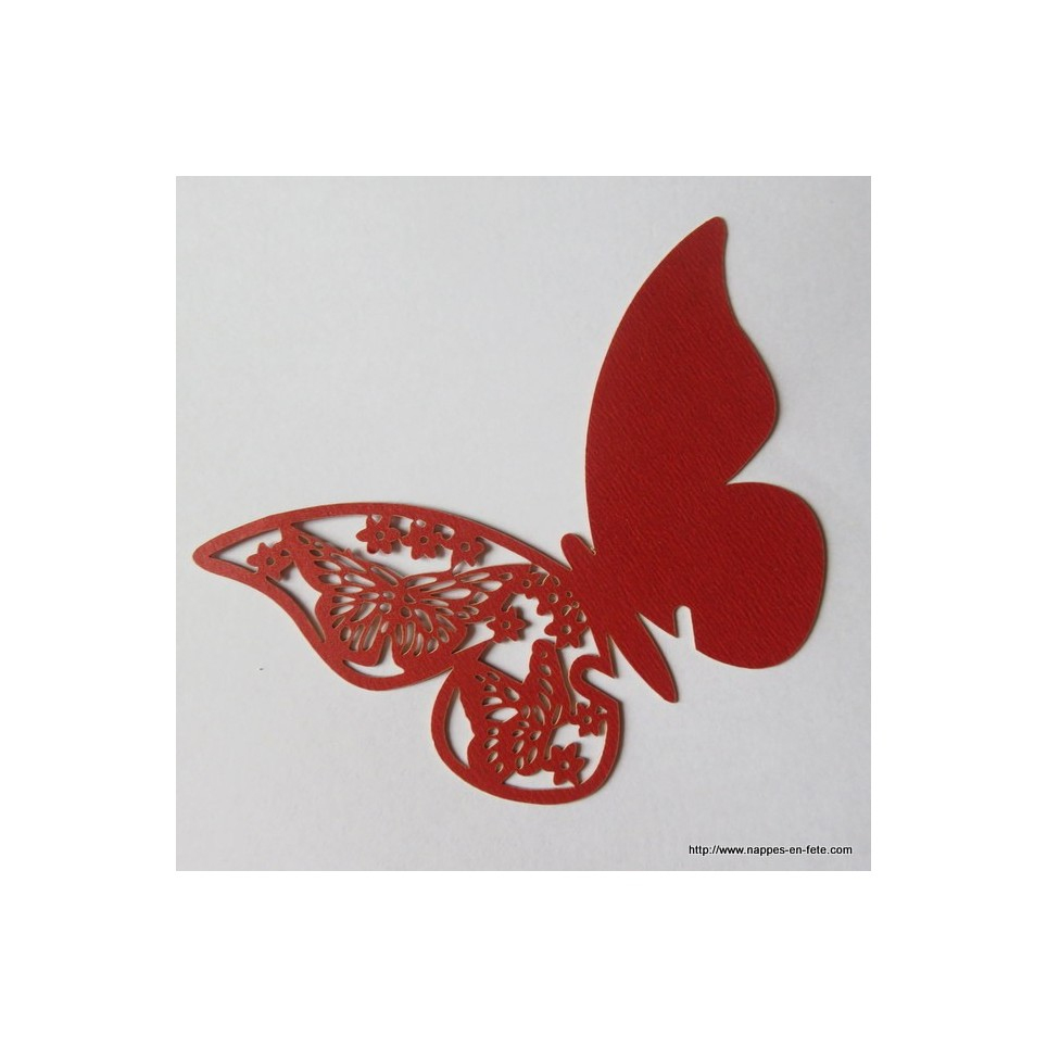 Marque Place Papillon, Porte Nom Rouge tout Etiquette Papillon A Imprimer 