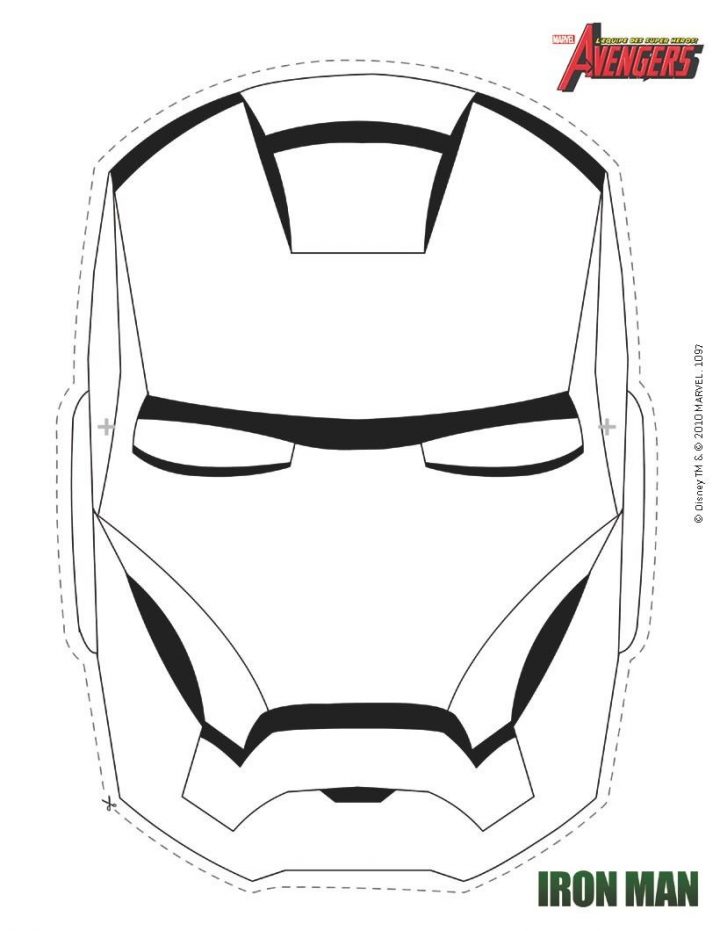 Masque À Imprimer : Masque D'iron Man À Colorier | Coloriage pour Masque Spiderman A Imprimer