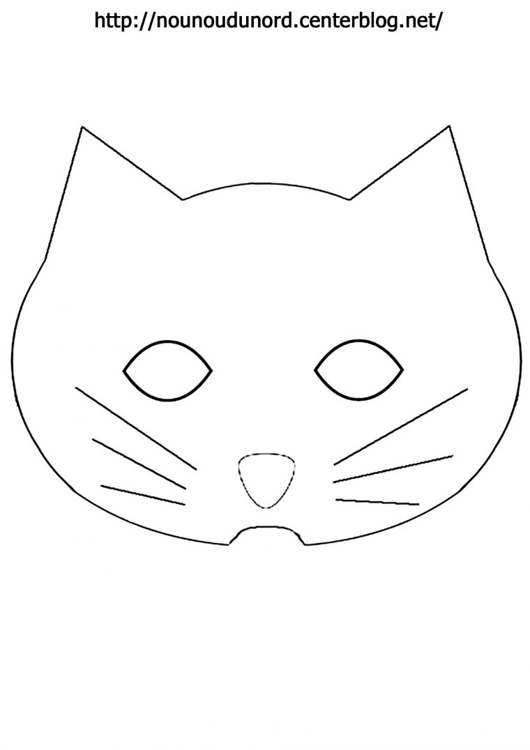 Masque Chat À Imprimer tout Coloriage De Chat De Noel