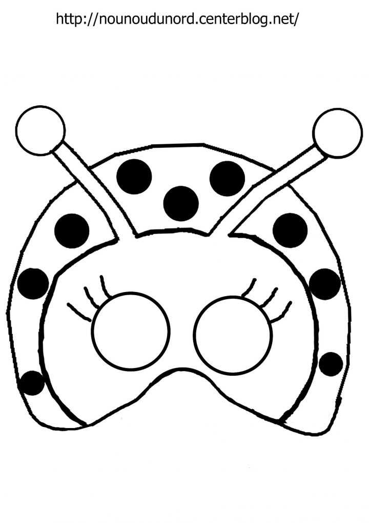 Masque Coccinelle Dessiné Par Nounoudunord intérieur Masque À Imprimer Animaux