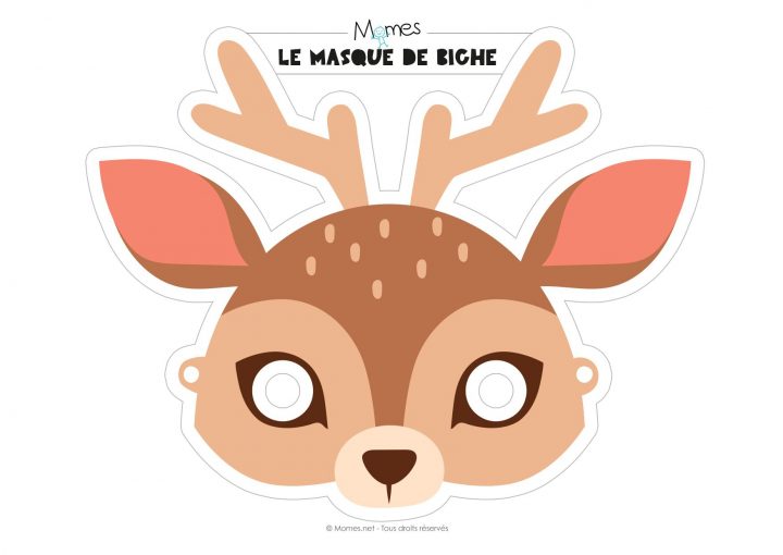 Masque De Biche À Imprimer | Masque Animaux, Masque Et à Masque À Imprimer Animaux