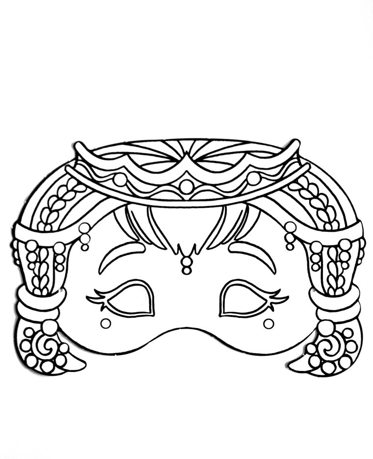 Masque De Carnaval À Décorer – Coloriage De Masques à Masque Enfant A Colorier