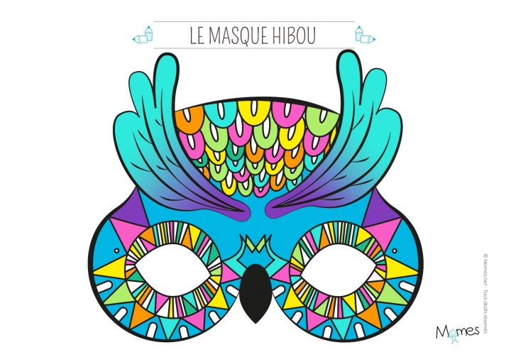 Masque De Hibou À Imprimer – Momes serapportantà Hibou A Imprimer