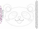 Masque De Panda À Colorier pour Dessin En Pointillé