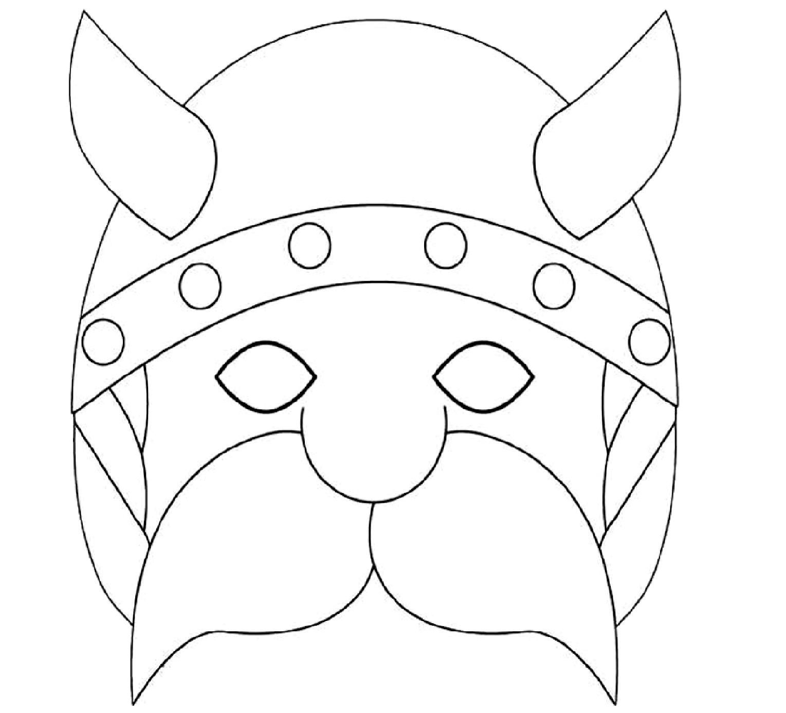 Masque Gaulois A Colorier Découpage A Imprimer | Activité avec Decoupage A Imprimer 