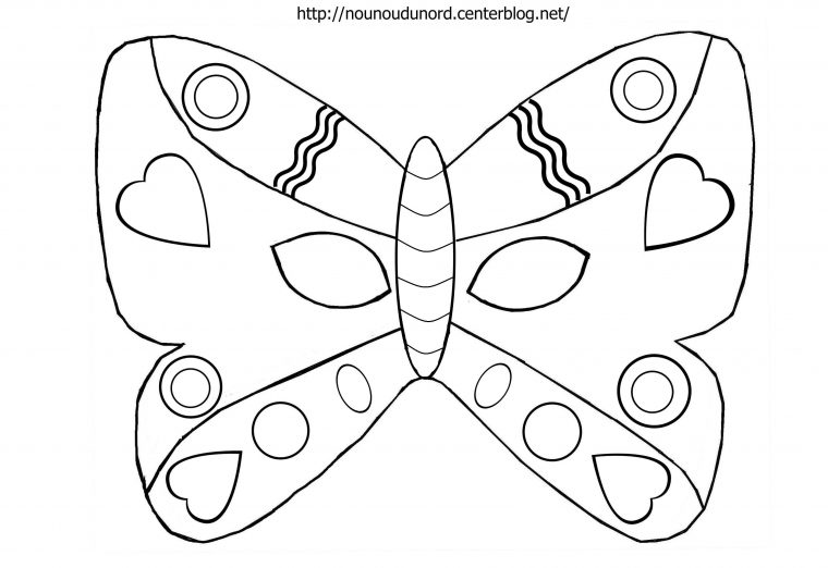 Masque Papillon À Colorier dedans Etiquette Papillon A Imprimer