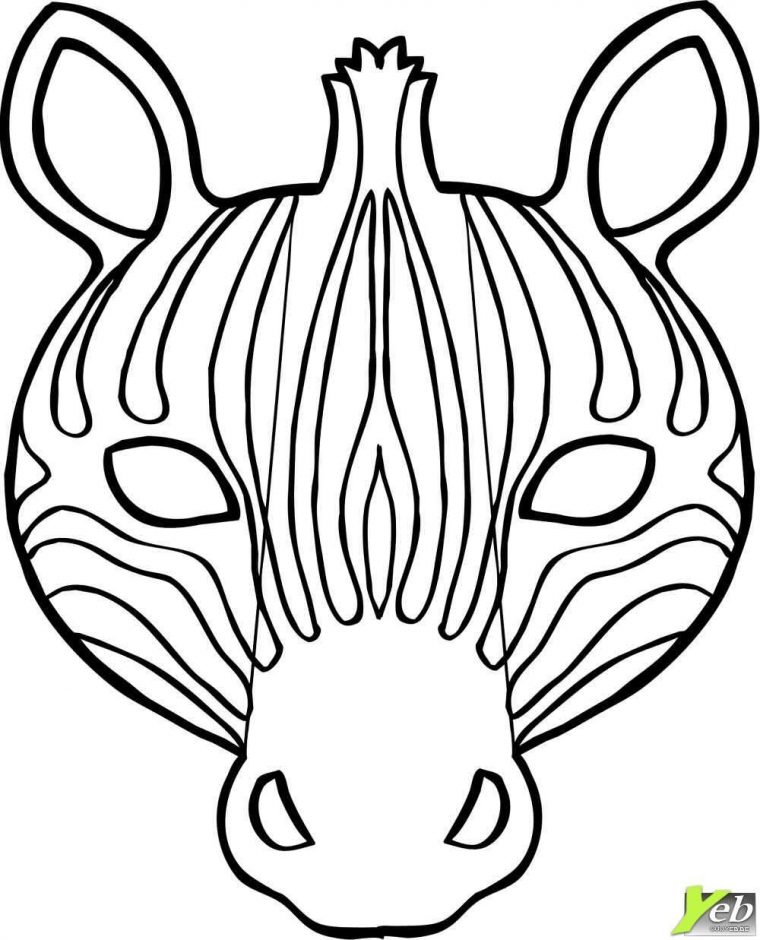 Masque Zèbre | Coloriage Masque, Masque Animaux, Masque De Zèbre à Masques Animaux À Imprimer