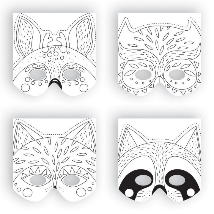 Masques À Fabriquer – Animaux De La Forêt – Little Marmaille à Masque À Imprimer Animaux