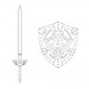 Master Sword And Hylian Shield - 2014 | Coloriage, Zelda, Dessin tout Coloriage D Épée