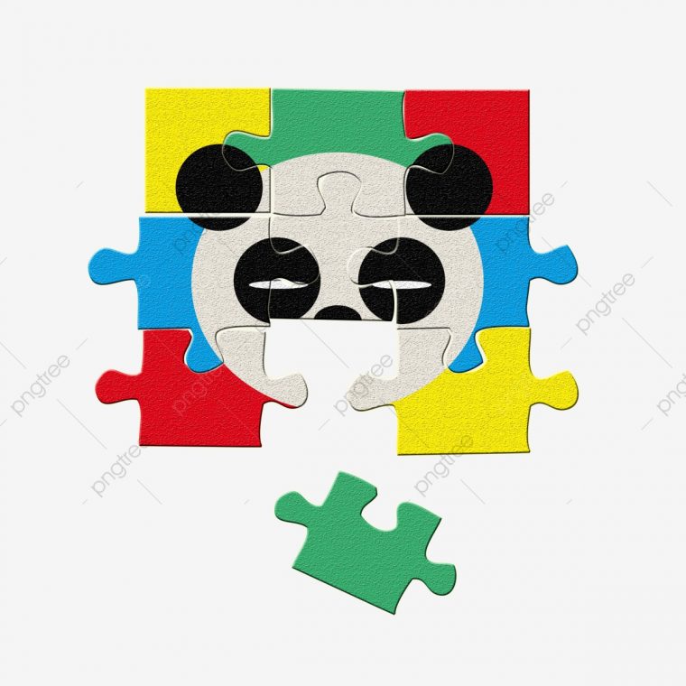 Matériel De Puzzle Mignon Panda Couleur Pour Jouets Enfants intérieur Puzzle Gratuit Enfant