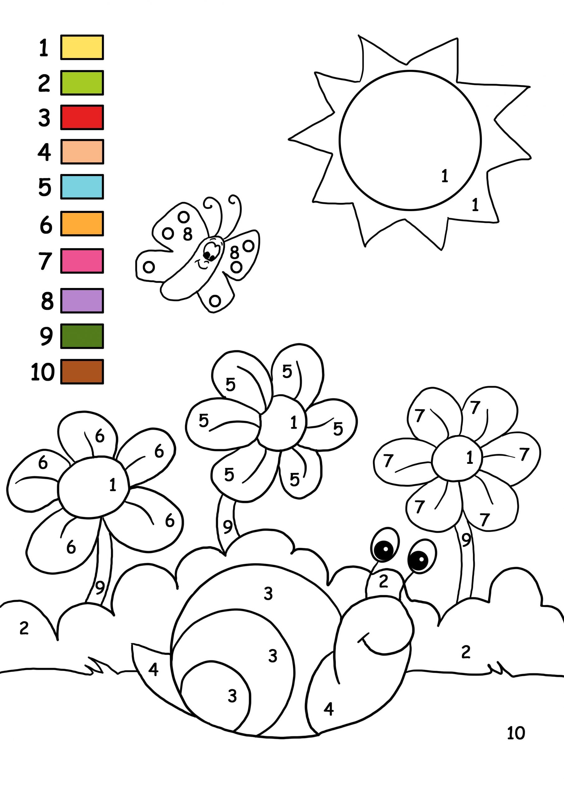 Maternelle - Coloriage Magique - Les Chiffres De 1 À 10 dedans Coloriage Chiffres 1 À 10