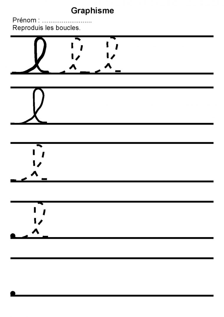 Maternelle Graphisme 2,reproduire Des Boucles L,lettre L encequiconcerne Apprendre À Écrire Les Lettres Maternelle