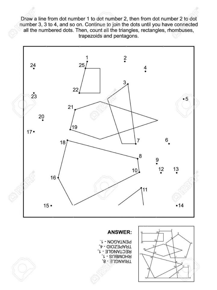 Math Relier Les Points Image Jeu De Puzzle Et De Comptage (Adapté Aussi  Bien Pour Les Enfants Et Les Adultes): Joignez-Vous Aux Points, Compte Tous dedans Points À Relier Adulte