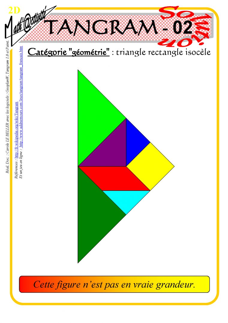 Math'@ctivité 2D : Tangram dedans Tangram En Ligne