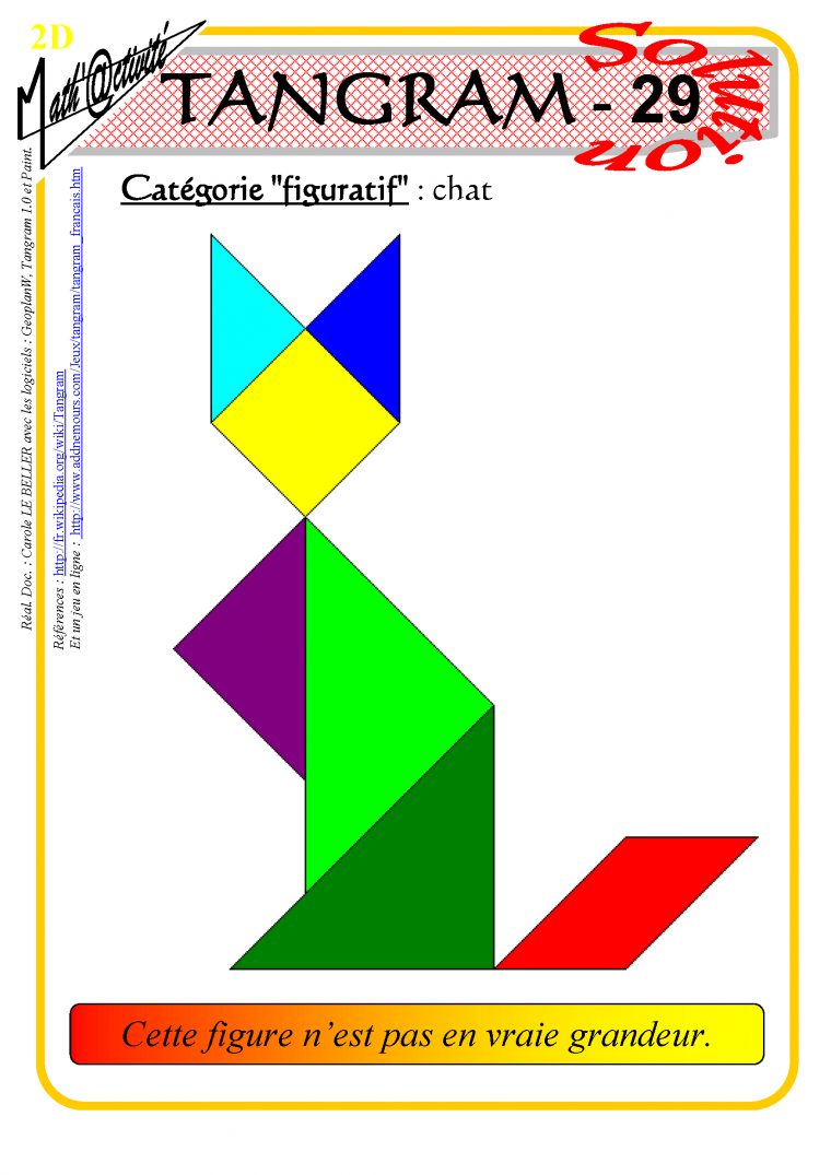 Math'@ctivité 2D : Tangram intérieur Tangram En Ligne