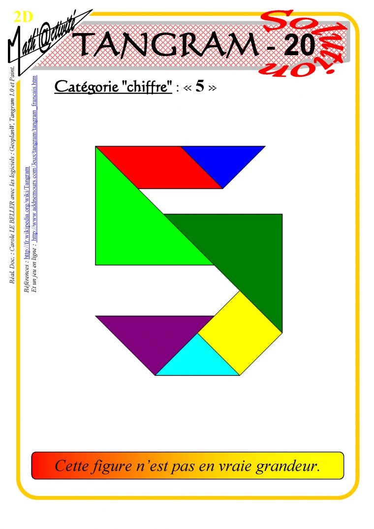 Math'@ctivité 2D : Tangram serapportantà Tangram À Imprimer Pdf