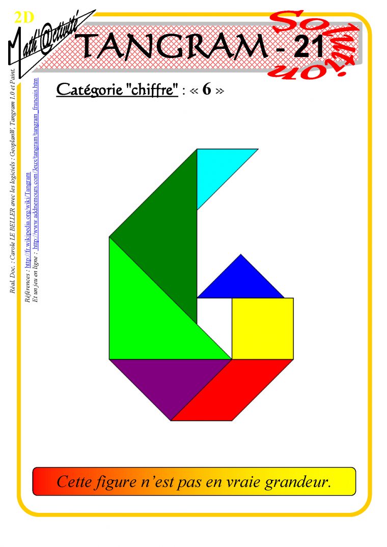 Math'@ctivité 2D : Tangram tout Tangram À Imprimer Pdf