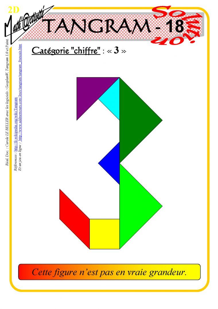 Math'@ctivité 2D : Tangram tout Tangram À Imprimer Pdf