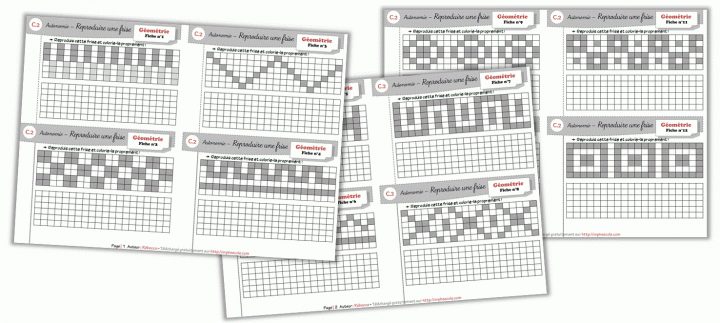 Mathématiques Cp/ce1 – Rituels Et Autonomie : Reproduction concernant Reproduction De Figures Sur Quadrillage