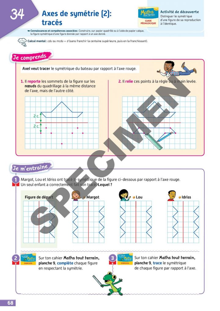 Maths Tout Terrain Cm1 – Calameo Downloader avec Reproduction De Figures Sur Quadrillage