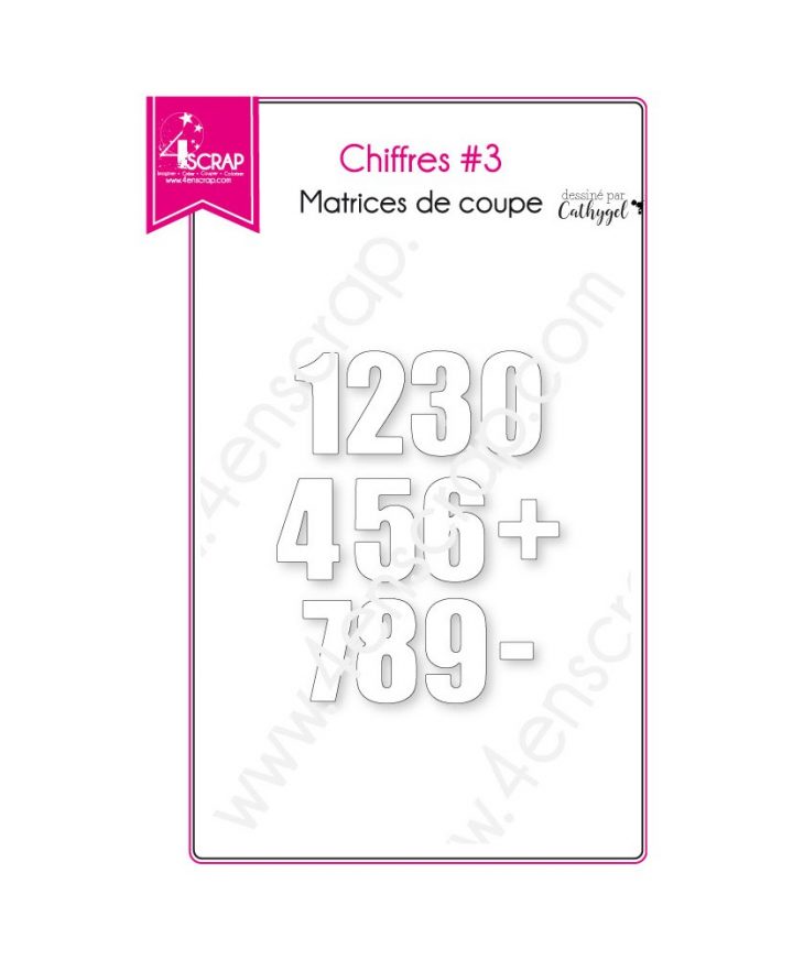 Matrice De Coupe Scrapbooking Carterie – Chiffres 3 serapportantà Chiffre A Decouper