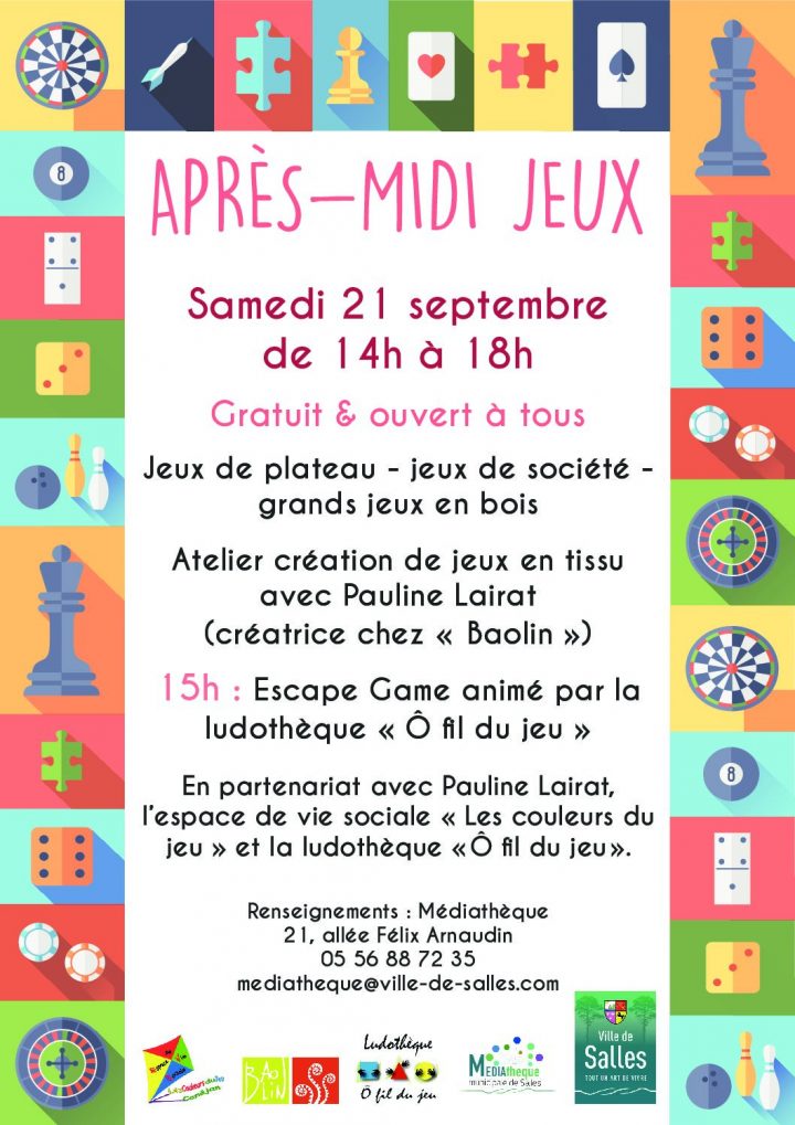 Médiathèque – Après-Midi Jeux – Ville De Salles serapportantà Jeux Societe Gratuit