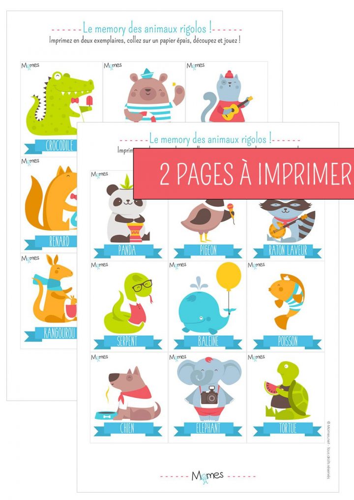 Memory Animaux – Jeu À Imprimer | Jeux A Imprimer, Jeu concernant Jeu Educatif 3 Ans