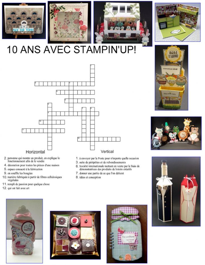 Mes 10 Années D'aventure Avec Stampin'up! – Joyeux encequiconcerne Résultats Mots Croisés