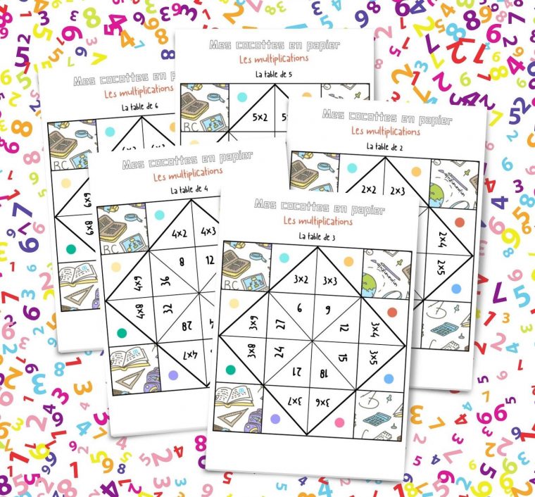 Mes Cocottes En Papier Pour Apprendre À Multiplier – Un Jour encequiconcerne Tables De Multiplication Jeux À Imprimer