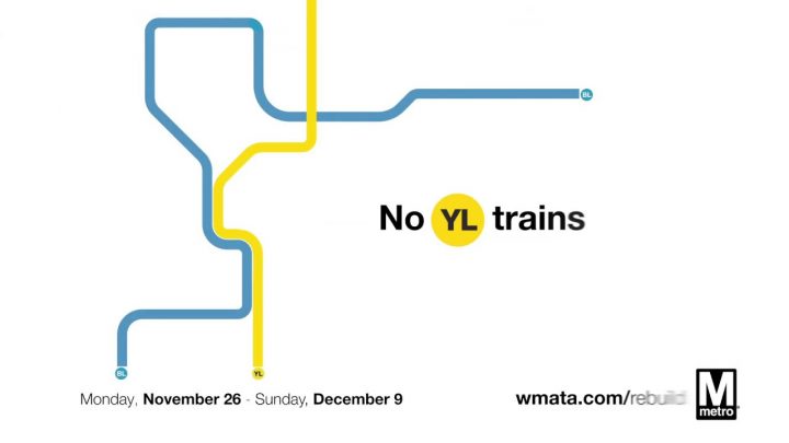 Metro Reminds Customers: No Yellow Line Service Nov 26 – Dec dedans Rebus Enfant